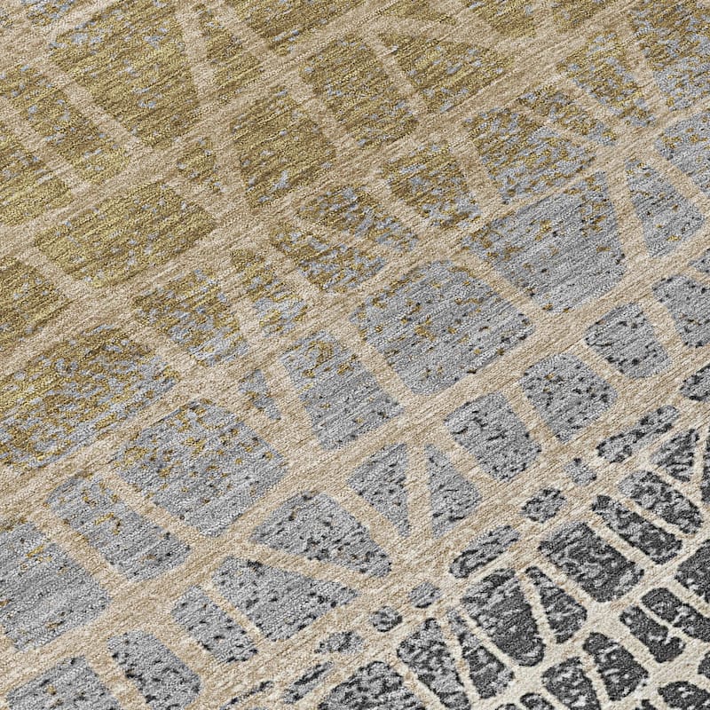 Machine Washable Indoor/ Outdoor Boho Global Chantille Rug