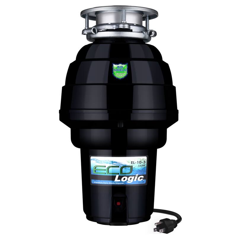 Eco Logic Continuous Feed Garbage Disposal for Kitchen Sinks - 1-1/4 HP
