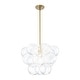 preview thumbnail 9 of 63, Glam Single-light Dining Room Glass Globe Bubble Chandelier - 17.7 in