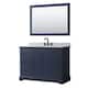 Option Dark Blue / White Carrara Marble Top / Matte Black