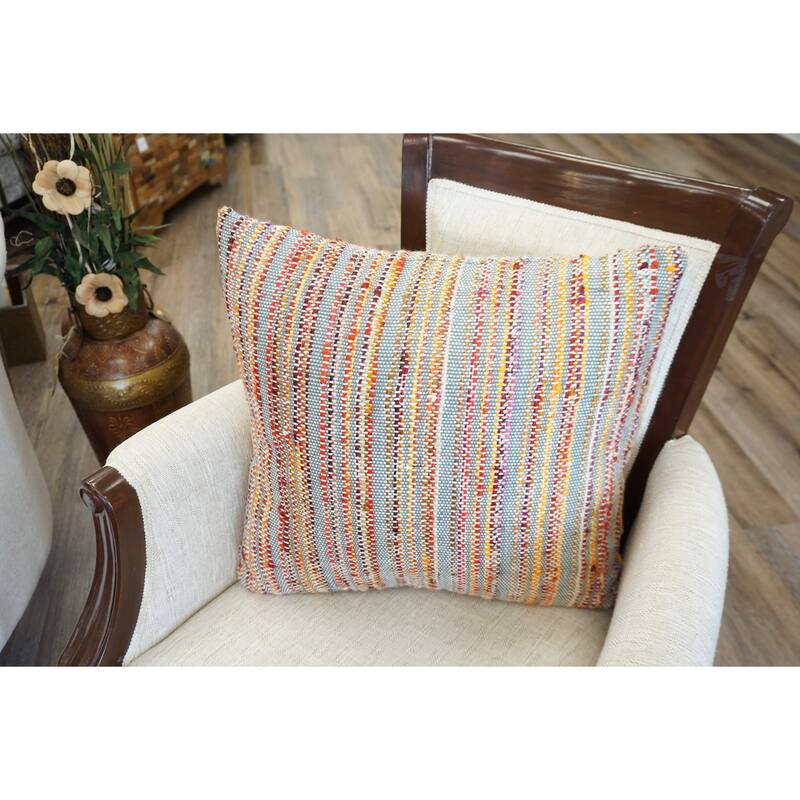 Home&Manor Alena Hand Spun Silk Pillow 20"