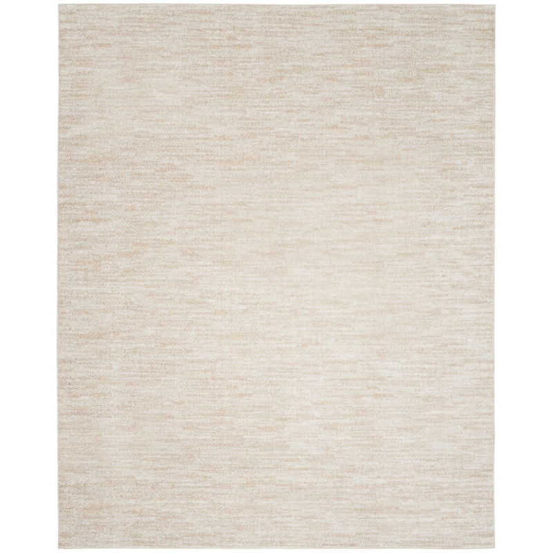 Nourison Essentials Solid Contemporary Indoor/Outdoor Area Rug - 8' x 11' - Ivory/Beige