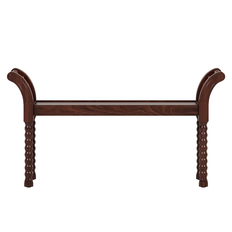 Retro Style Wooden Platform Bed Set