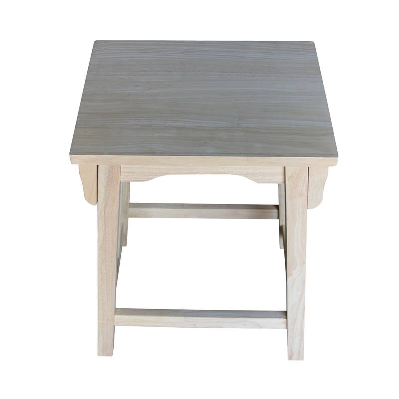24-inch Unfinished Solid Parawood Mission Counter Stool