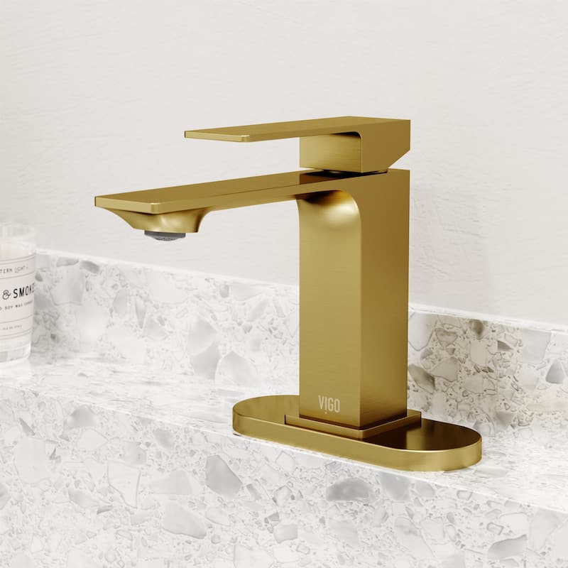 VIGO Dunn 6" H Single Handle Single Hole Bathroom Faucet