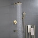 preview thumbnail 3 of 28, Wall Mount Tub Shower Faucet With Hand Shower Rainfall Shower System Set With Tub Spout Pressure Balance 10 Inch Shower Head Set