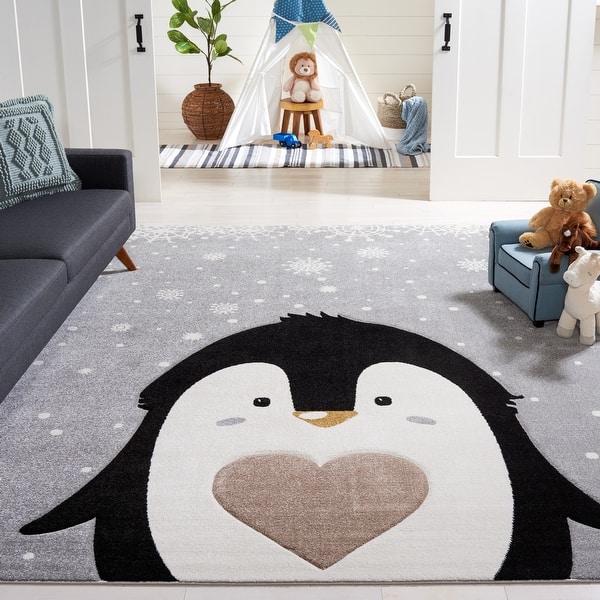 slide 2 of 14, SAFAVIEH Carousel Kids Nette Penguin Rug 8'  x  10' - Runner
