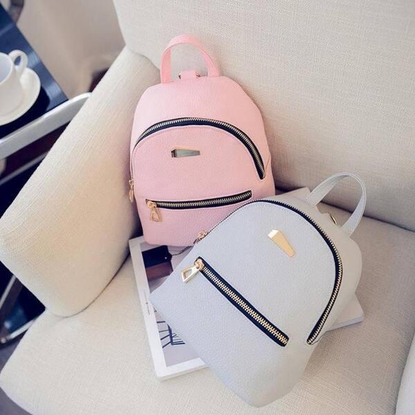 Shop Fashion Faux Leather Mini Backpack Girls Travel Handbag School Rucksack Bag Overstock 23174853