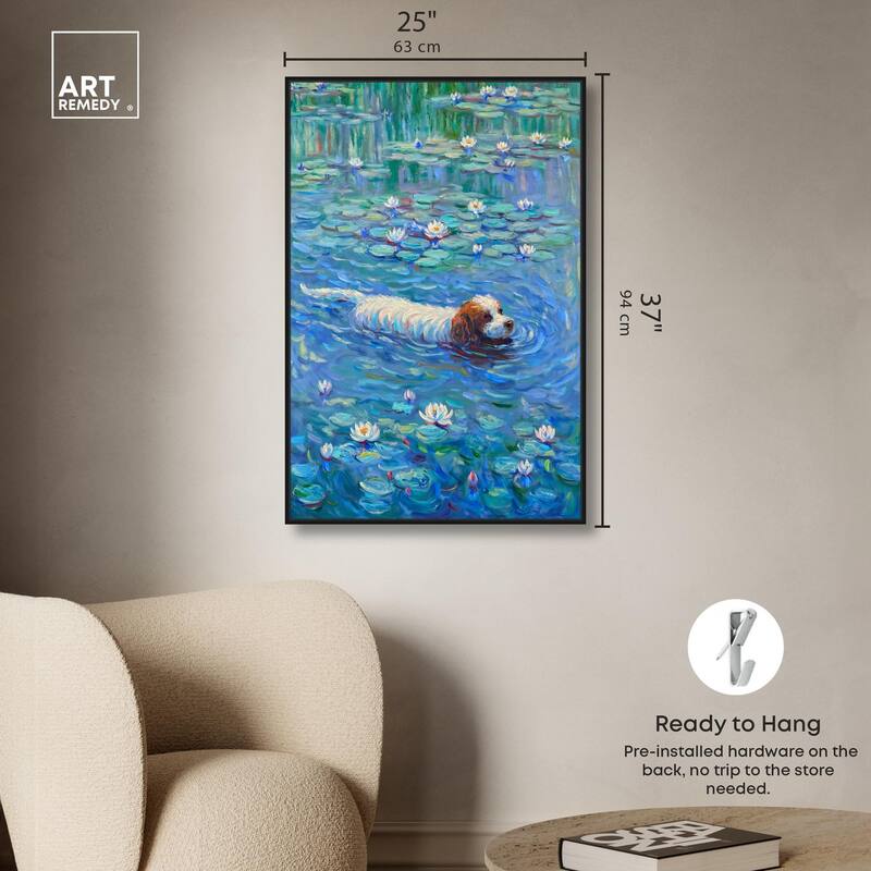 Lily Lagoon III Canvas by Art Remedy