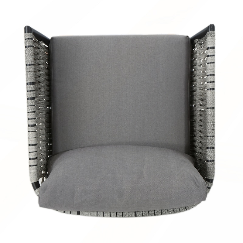 Rustic Aluminum Faux Rattan Patio Club Chair