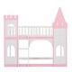 preview thumbnail 3 of 16, Fantasy Castle Twin Bunk Bed, Wooden Twin Over Twin with Guardrails, Ladders, and Play Space