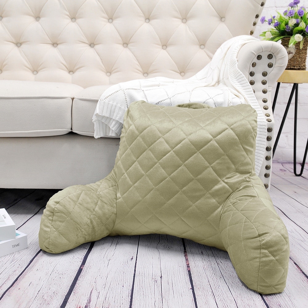 Velvet Do-It-Yourself Bedrest Reading Pillow Cover and Filling