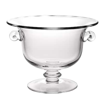13" Mouth Blown Crystal Trophy Centerpiece Fruit or Punchbowl