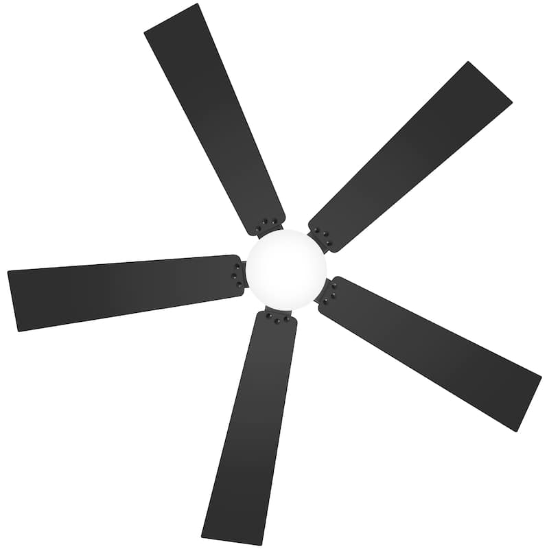 2 Set 42-inch Integrated LED Ceiling Fan with Light and Remote(5 Reversible Blades)
