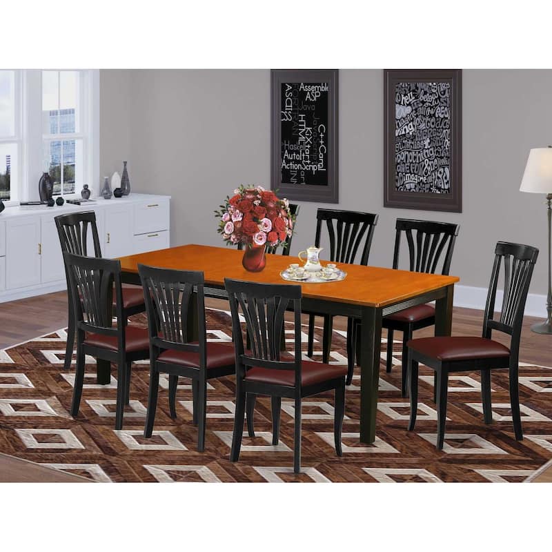 Dinette Set Table and 8 Chairs - Kitchen Dining Room Set - Modern Style