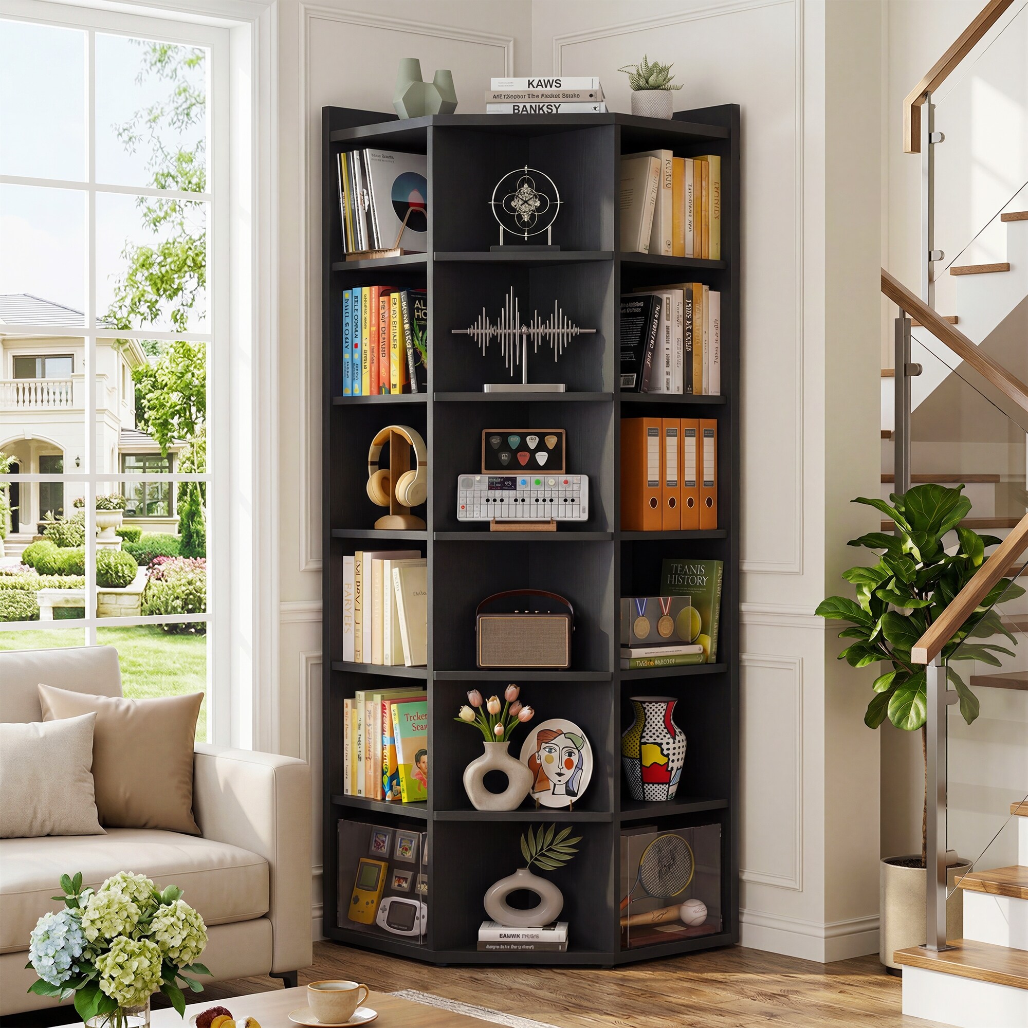 Corner-Bookshelf-with-Charging