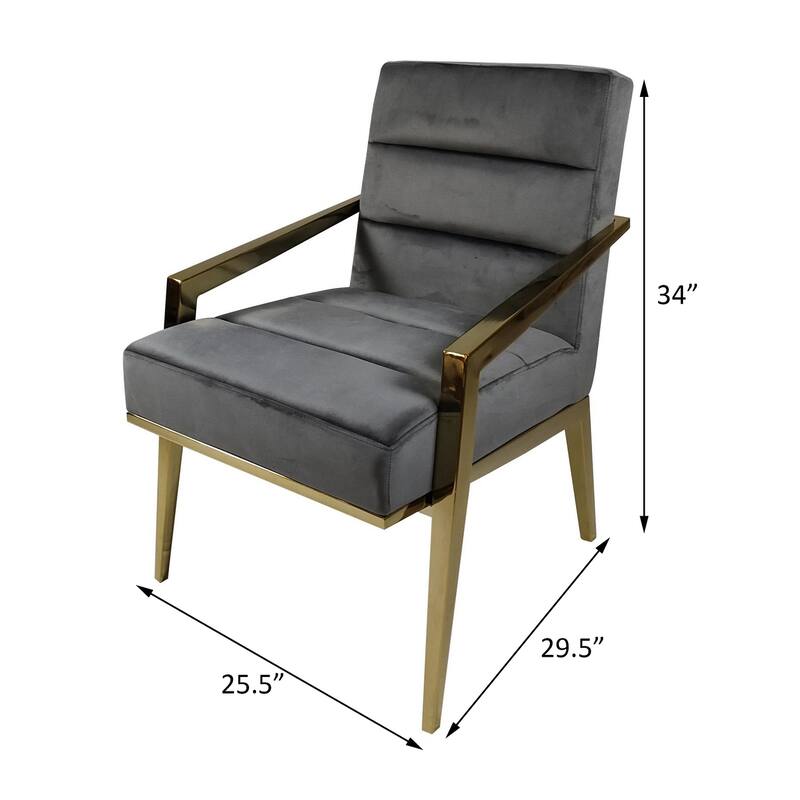 Merriman Upholstered Accent Armchair with Metal Frame