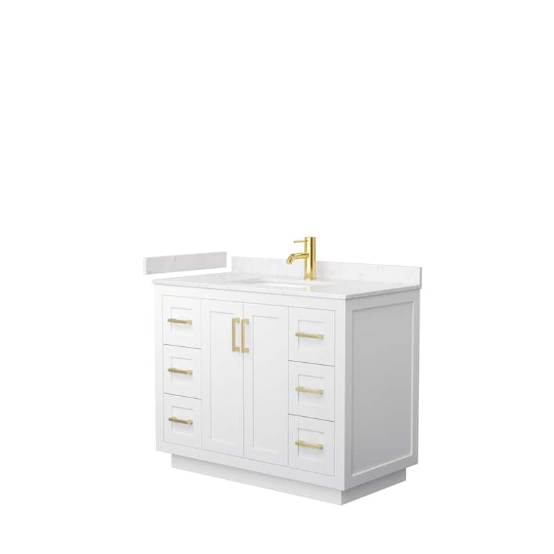Miranda Single Vanity Set, Cultured Marble Top, No Mirror