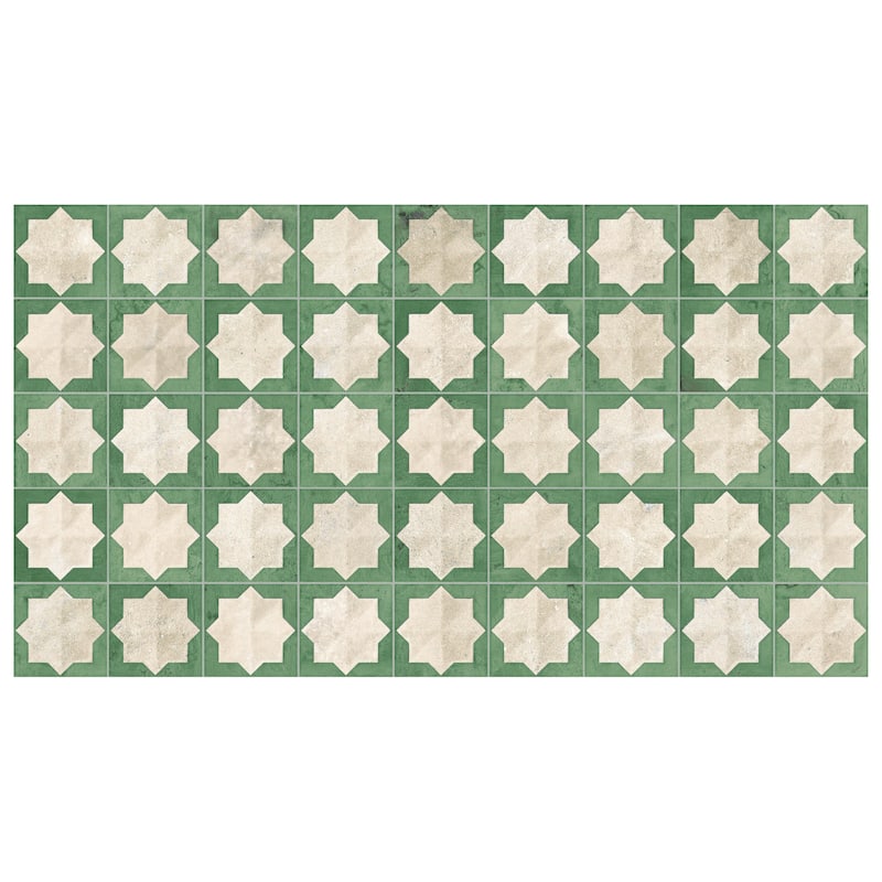 Merola Tile Tetuan Astre Arena Emerald 12-1/8" x 21-7/8" Porcelain Wall Tile
