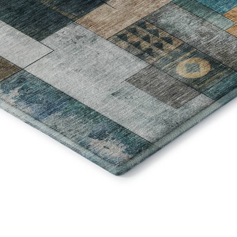 Premium Washable Super Soft Contemporary Orbit Mayfield Rug