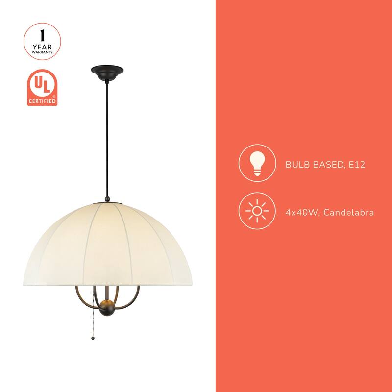 Alora Lighting PD661424 Crosby 4 Light 24" Wide Pendant
