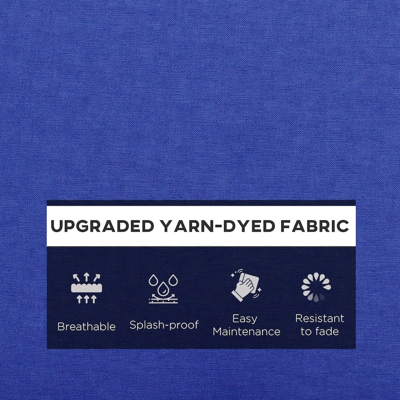 Outsunny 4-Piece Patio Chair Cushion and Back Pillow Set, Seat Replacement Patio, Cushions Set for Outdoor Garden Furniture