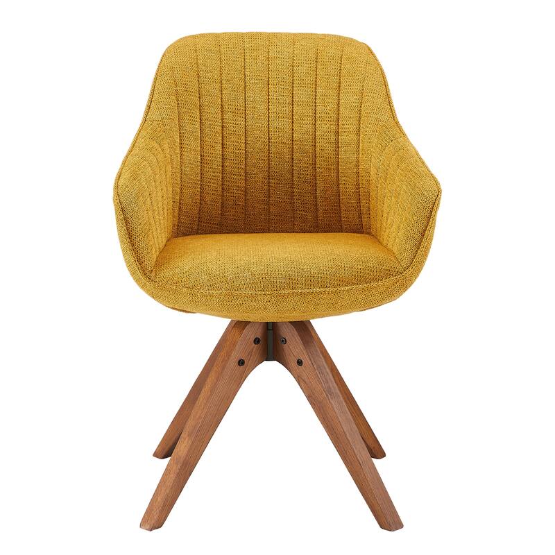 Art Leon Modern Wood Swivel Chair with Oak Legs