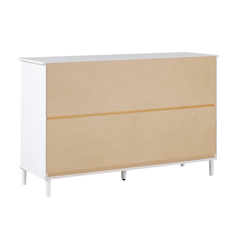 Walker Edison Bullrushes 6-Drawer Solid Wood Dresser