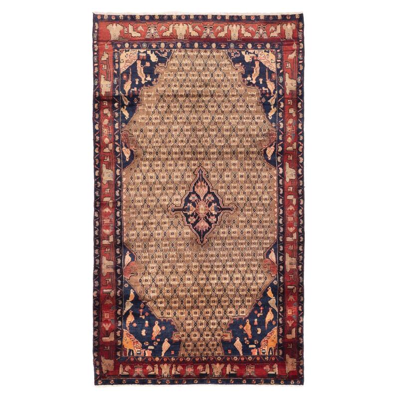 ECARPETGALLERY Hand-knotted Anatolian Vintage Light Brown Wool Rug - 5'1 x 8'11