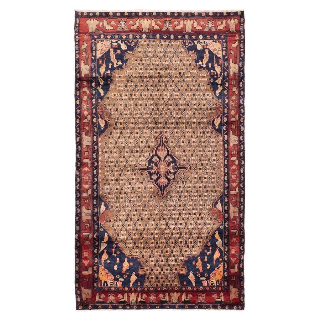 ECARPETGALLERY Hand-knotted Anatolian Vintage Light Brown Wool Rug - 5'1 x 8'11