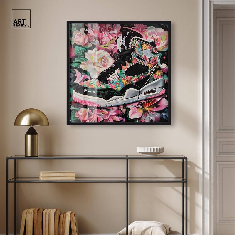 Hidden in Floral Bloom Sneaker Shadowbox by Art Remedy