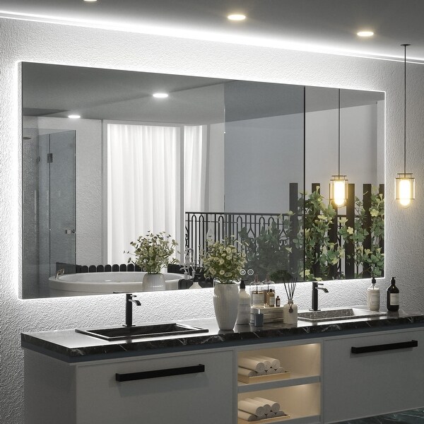 Backlit mirror vanity best sale