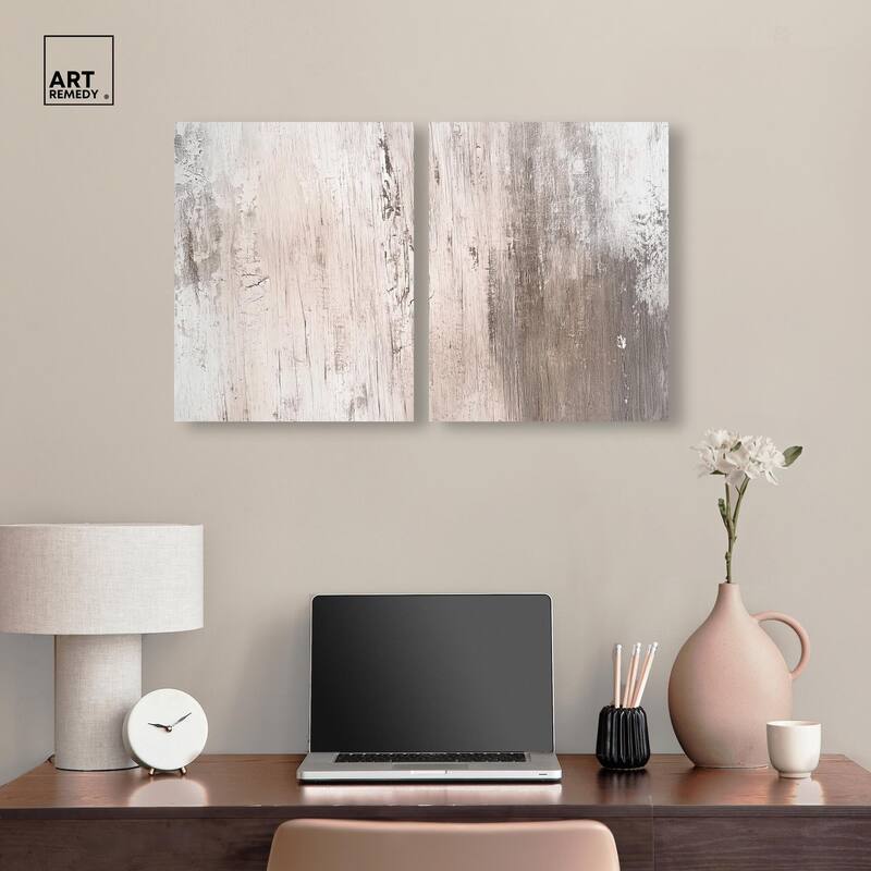 Striated Texture IV Canvas Set of 2 by Art Remedy, Gallery Wrapped