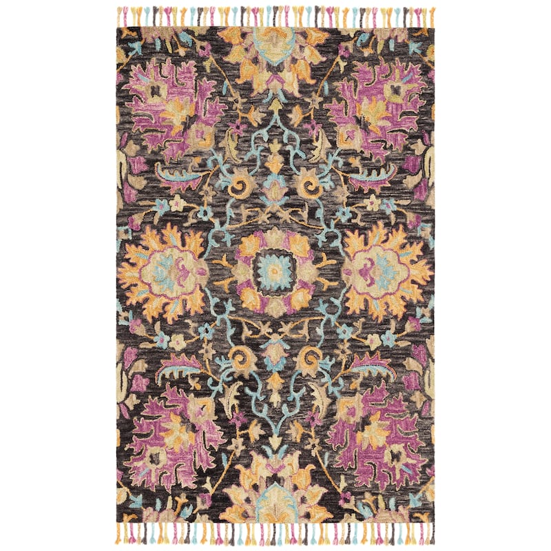 SAFAVIEH Handmade Blossom Veroonika Modern Floral Wool Rug