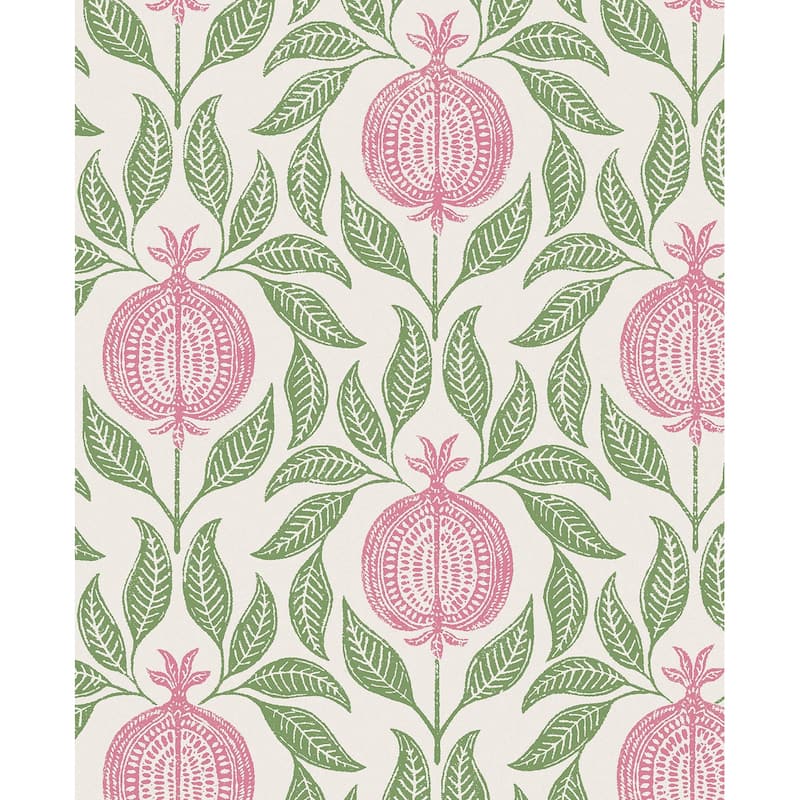 Graham & Brown Apple of Grenada Pink & Green Wallpaper