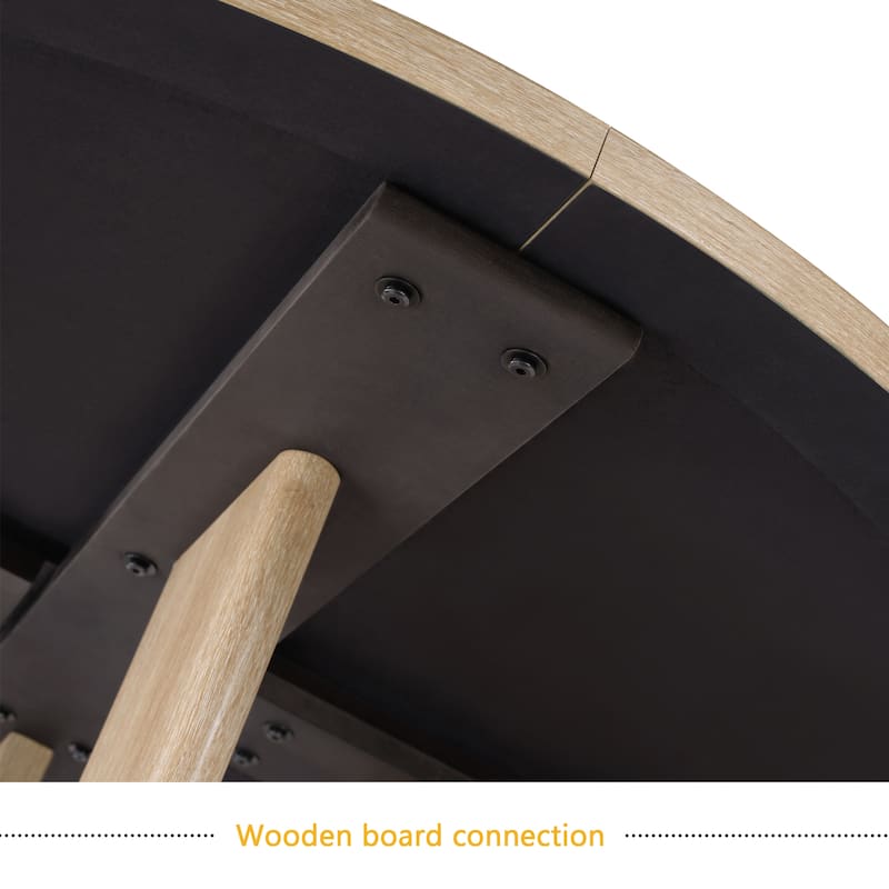 47.3 Inch Modern Round Dining Table for 4 - Farmhouse Style for Kitchen, Dining Room, Living Room