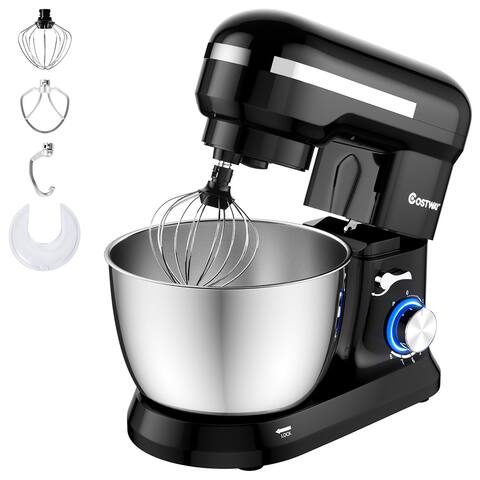 Costway 4.8 QT Stand Mixer 8-speed Electric Food Mixer w/Dough Hook - 13.5'' x 7.5'' x 12.5''(L x W x H)