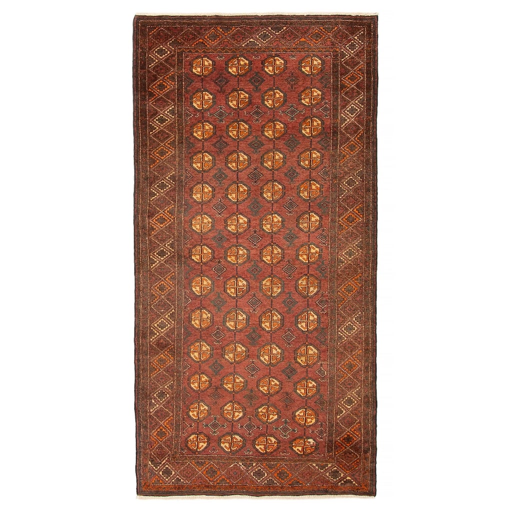 ECARPETGALLERY Hand-knotted Teimani Red Wool Rug - 3'3 x 6'7