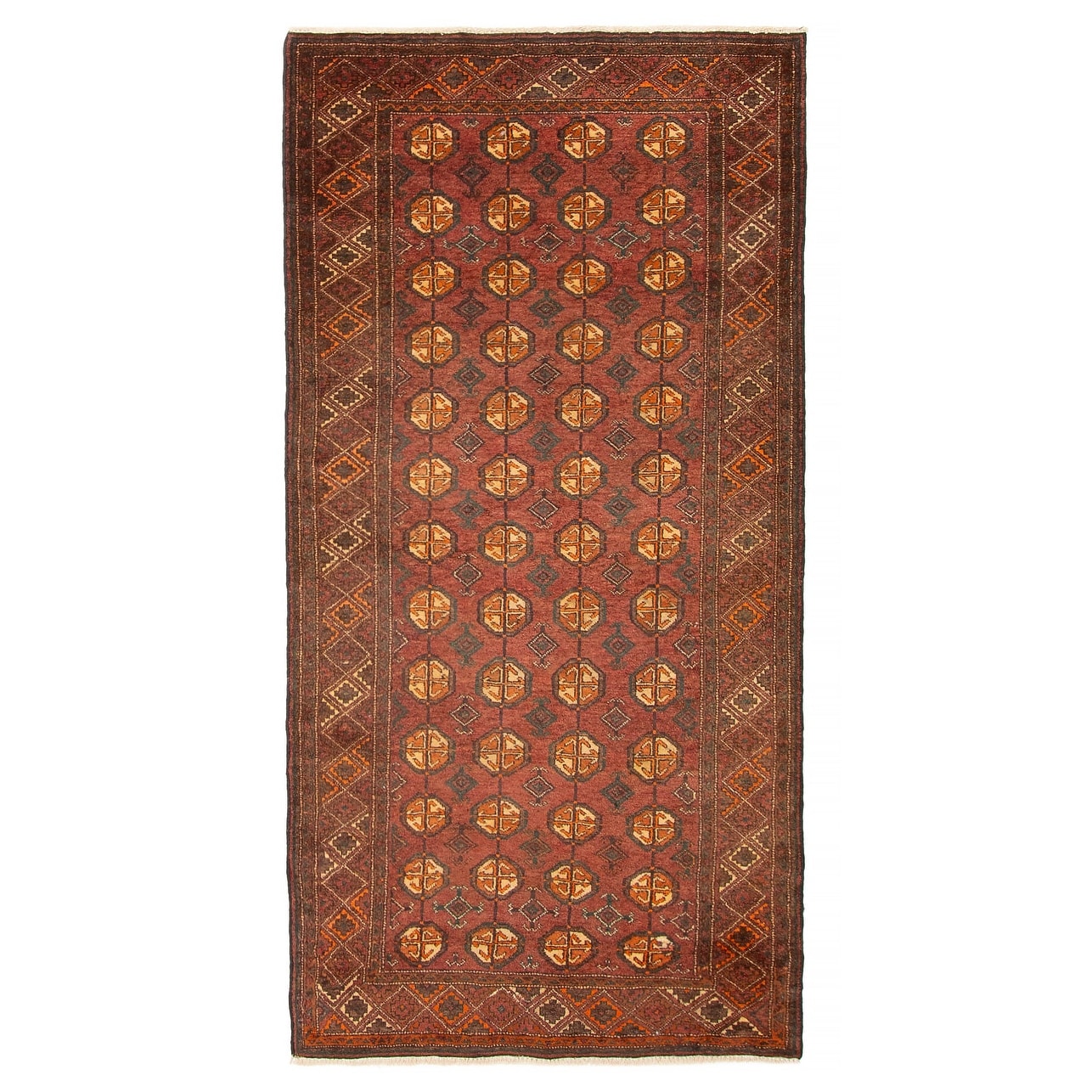ECARPETGALLERY Hand-knotted Teimani Red Wool Rug - 3'3 x 6'7
