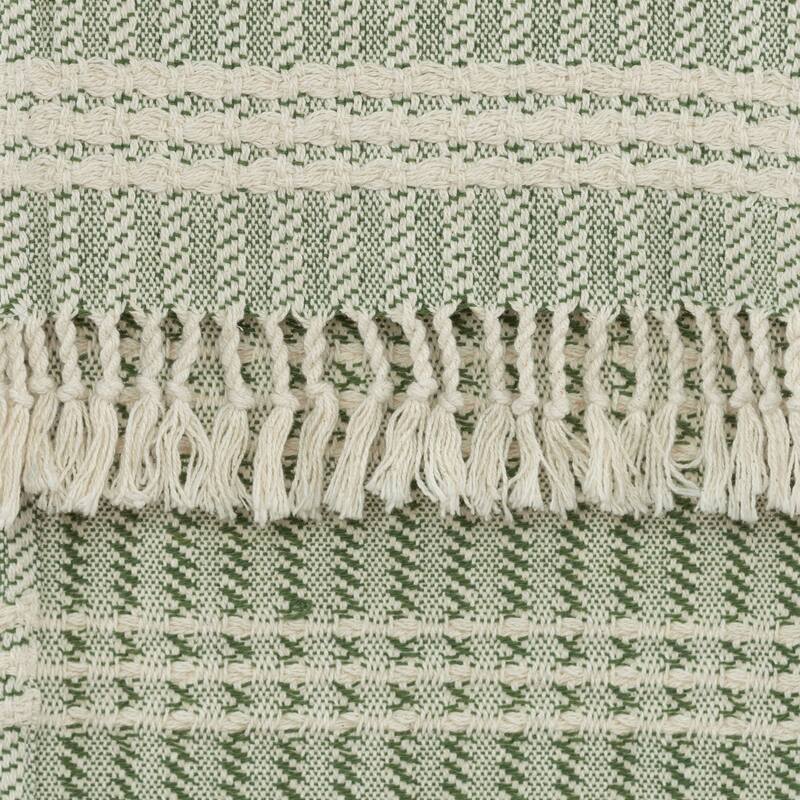 Rizzy Home Hand-made Modern Striped Throw Blanket