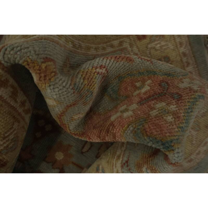 Hand Knotted Oriental 100% Wool Carpet Traditional All-Over Navy Blue & Blues Ziegler Area Rug - 3' 1'' X 1' 11''