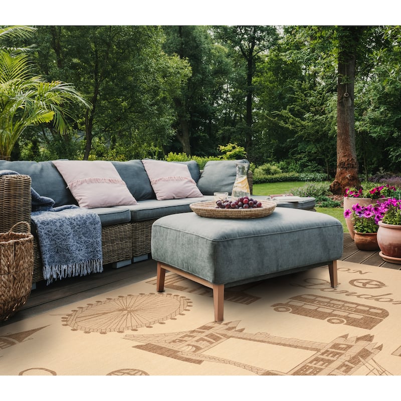 SAFAVIEH Courtyard Vilemina Indoor/ Outdoor Waterproof Patio Backyard Rug