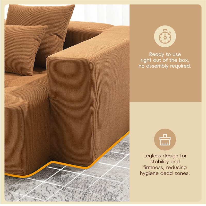 105.5''L Shaped Modular Sectional Sofa