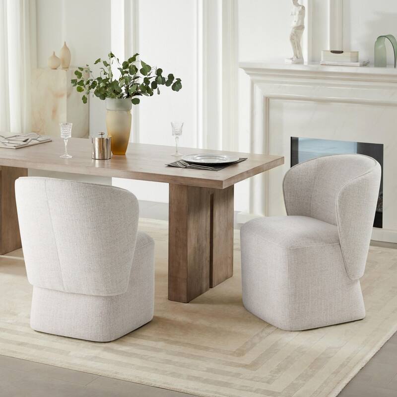 Kyle Morden Fabric Dining Room with Casters Wrap-round Back