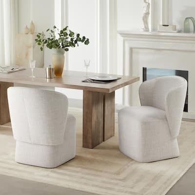Kyle Morden Fabric Dining Room with Casters Wrap-round Back