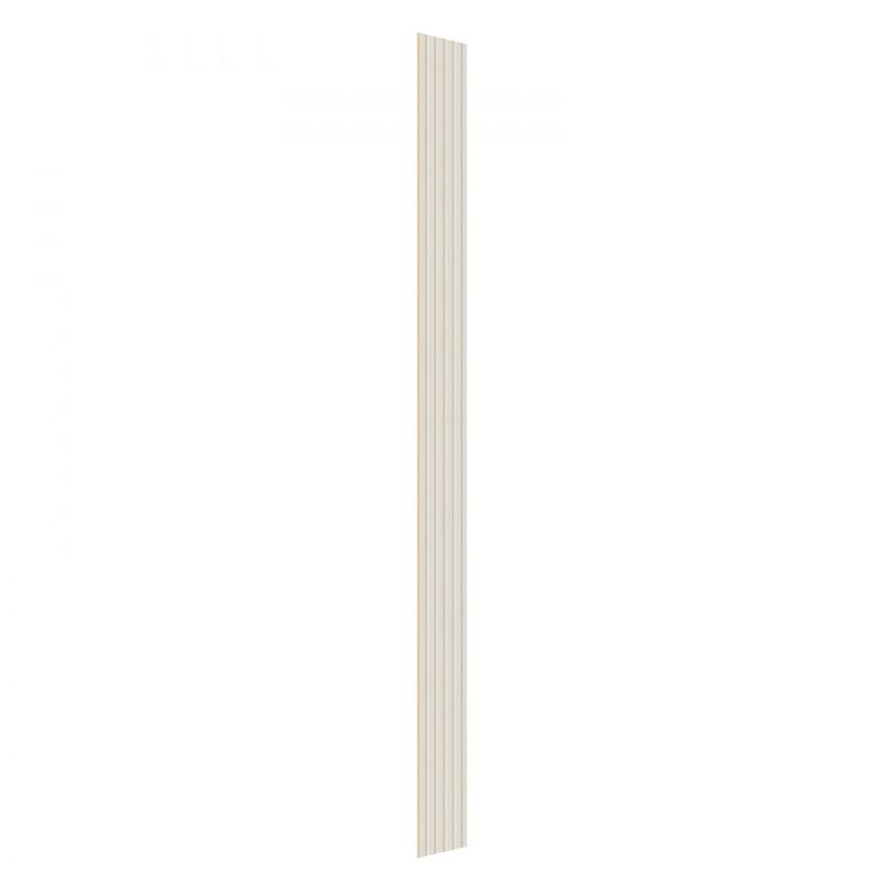 34.8 Sq Ft WPC Acoustic Wall Panels 8 Pieces Fire-Resistant Slat Design for Soundproof Room Decor - 96.5" x 6.5" x 0.35" - Matte White