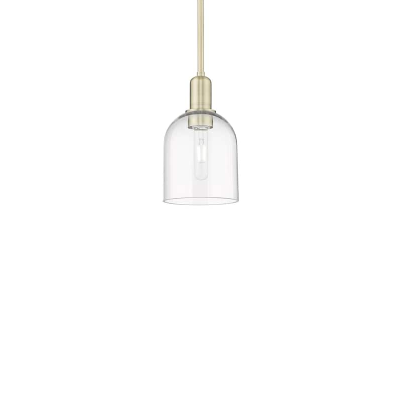 Innovations Lighting 716-1S-11-6 Bella Pendant Bella 6" Wide Mini - Antique Brass / Clear