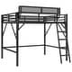 preview thumbnail 13 of 12, Metal Loft Bed with Storage Shelves and Ladder