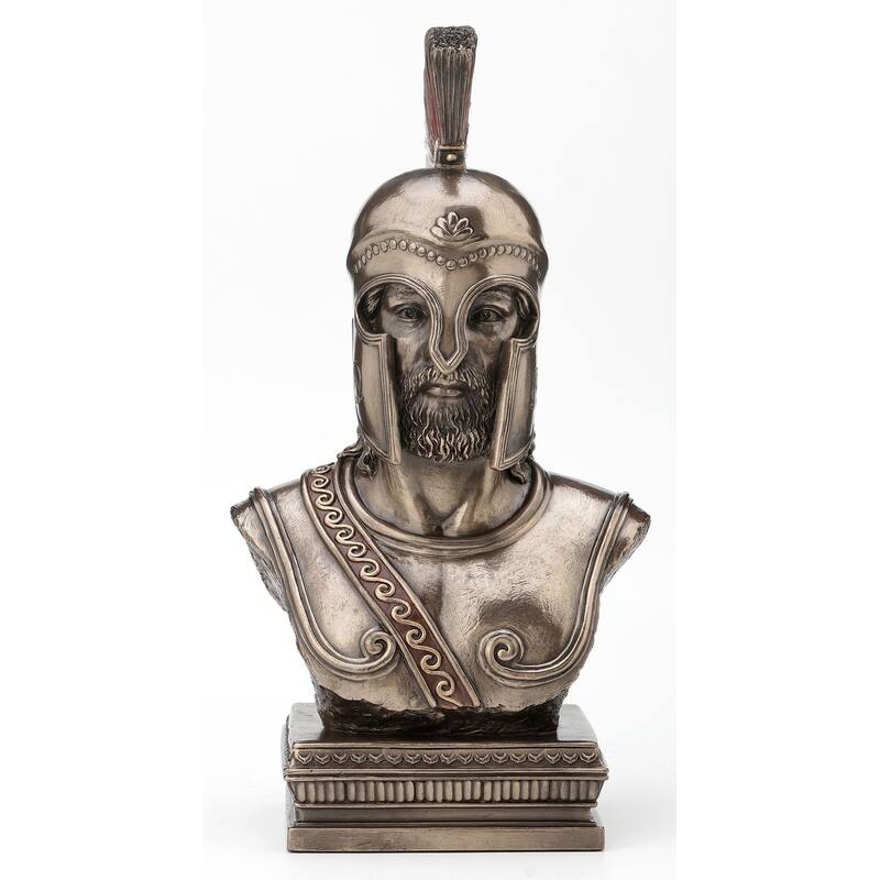 Veronese Design 12.8" H SPARTAN HOPLITE HALF BUST Cold Cast Bronze