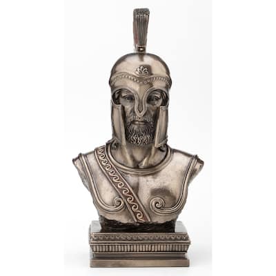Veronese Design 12.8" H SPARTAN HOPLITE HALF BUST Cold Cast Bronze